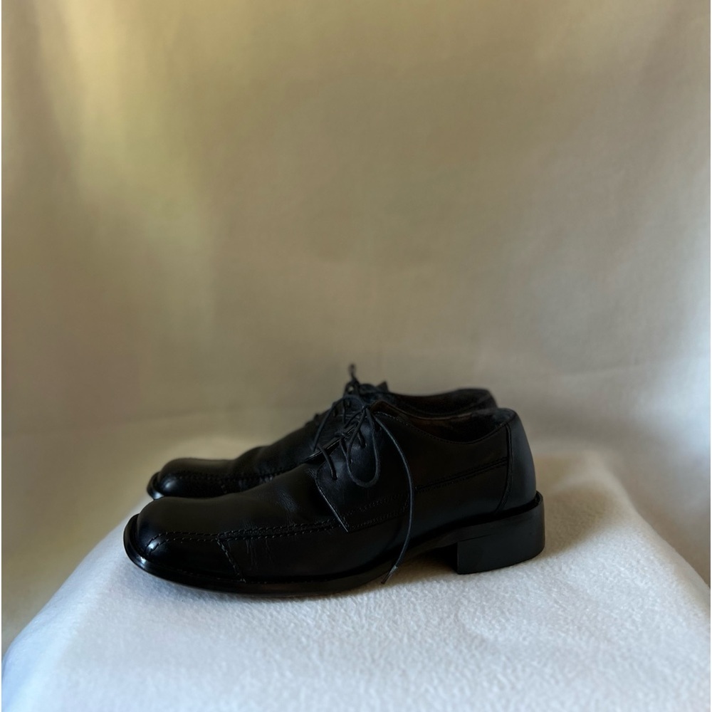 Kenneth Cole Reaction Size 11 Black Leather Lace Up Shoes - Picture 6 of 16